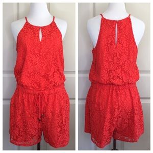 Laced Halter Top Romper